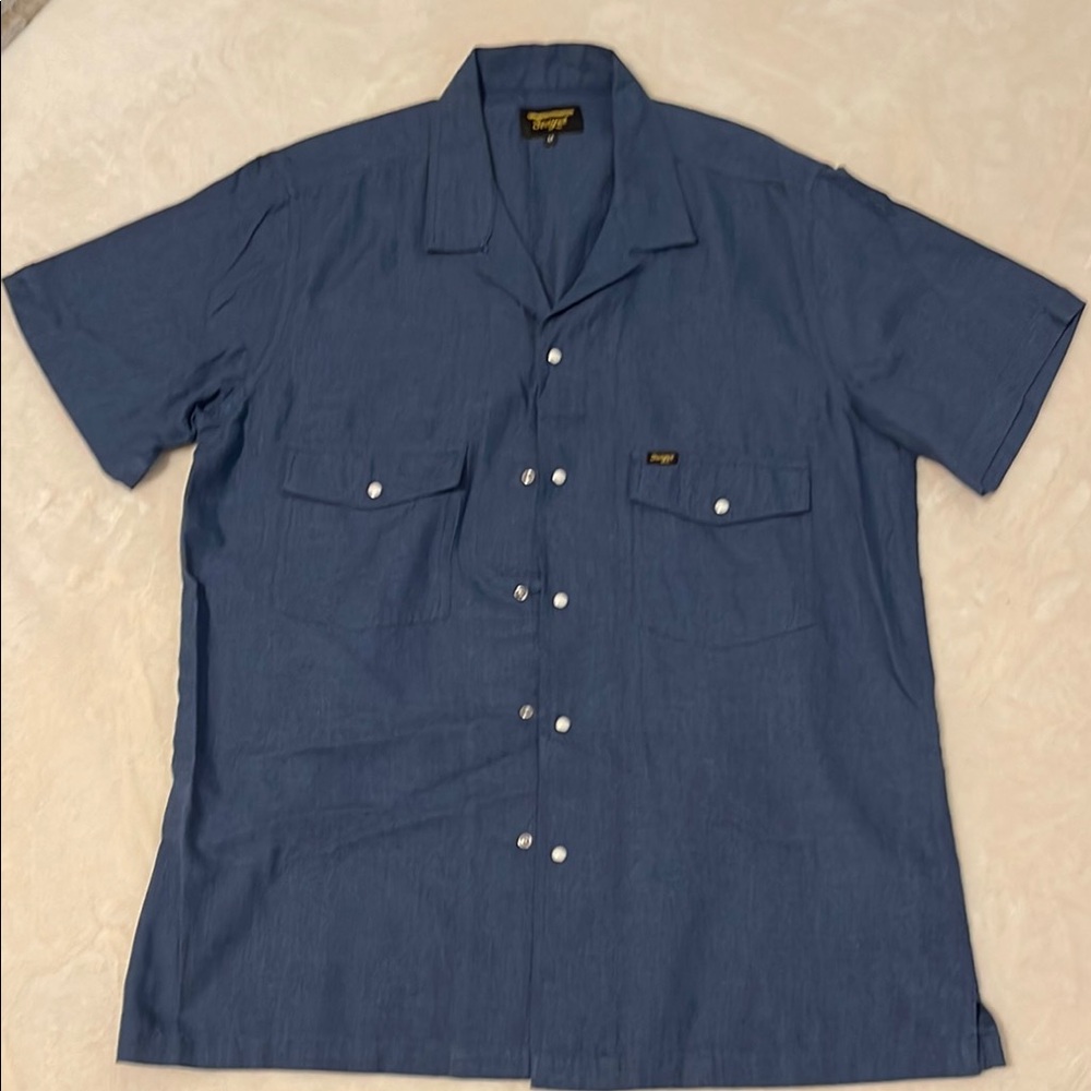 Men's Seager Blue Button-Up Shirt